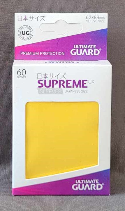 Ultimate Guard - 60 Sleeves Suprême taille japonaise - Jaune