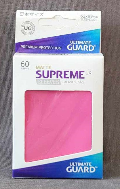 Ultimate Guard - 60 Sleeves Suprême taille japonaise - Rose Matte