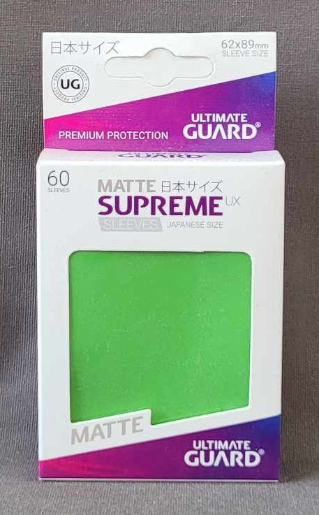 Ultimate Guard - 60 Sleeves Suprême taille japonaise - Vert Matte